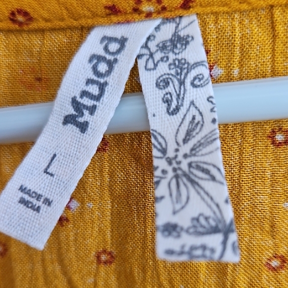 Mudd Yellow Maxi Dress with Button-Down Front - Picture 2 of 4